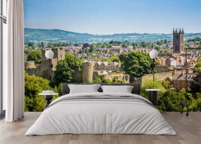 The historic market town of Ludlow, Shropshire, England.  Wall mural