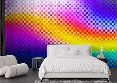 Gradient particle texture background, colorful halftone gradient background Wall mural