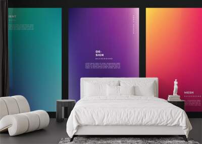 Colorful gradient background template copy space. Suitable for poster, banner, flyer, brochure, leaflet, pamphlet, or booklet Wall mural