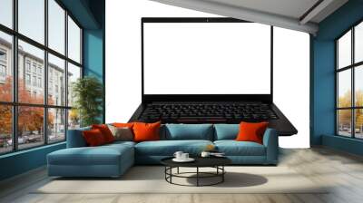 black modern laptop with blank screen Wall mural