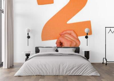 Number two in hand Wall mural