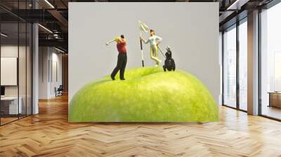 Miniature golf on apple Wall mural