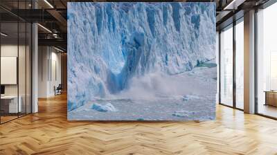 Ice calving from the terminus of the Perito Moreno Glacier in Los Glaciares National Park, Santa Cruz Province in Patagonia southern Argentina. Wall mural