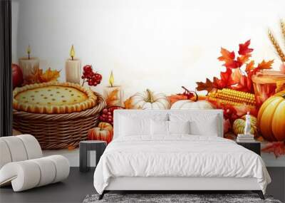 A vibrant arrangement showcases the beauty of autumn harvest Wall mural