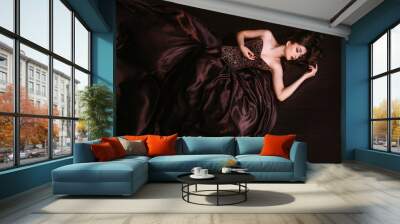 Beautiful woman retro portrait Wall mural