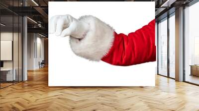 Santa Claus hand isolated on white background Wall mural