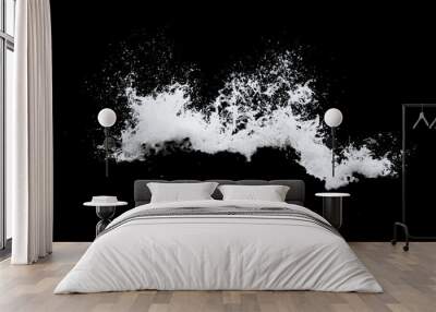 Water Splash Isolated On The Black background Wall mural