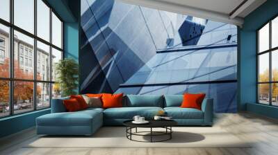 Glass of modern tower Wall mural