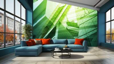 glass of modern tower Wall mural