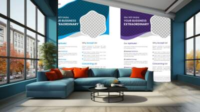 Business flyer template Design, Business poster layout,business advertising magazine poster flyer,newest trendy creative corporate Business multipurpose minimal Flyer. Wall mural