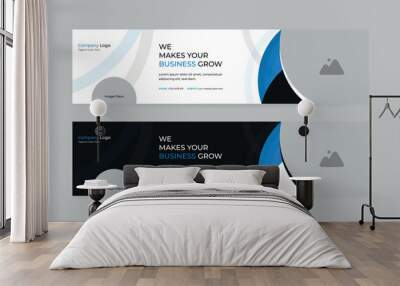 Linkedin cover design template or header, Business creative banner, Social media banner design. Wall mural