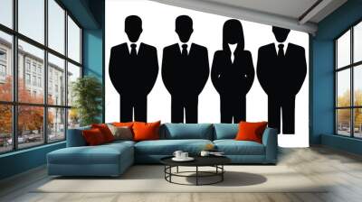 silhouettes of people Wall mural