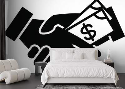 bribe icon, vector Wall mural