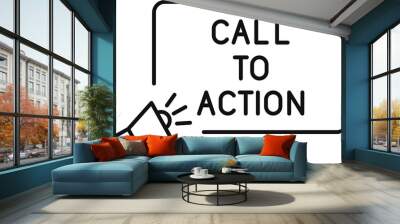 Call to action icon Wall mural