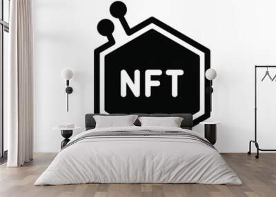 NFT icon, Non-fungible token,  Wall mural