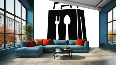 Takeaway Food icon , vector illustration Wall mural