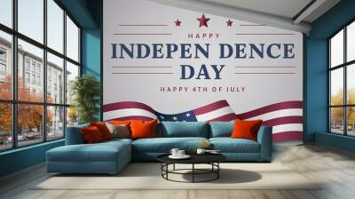 4th of july, barner design Wall mural