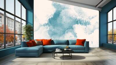 abstract blue watercolor background Wall mural