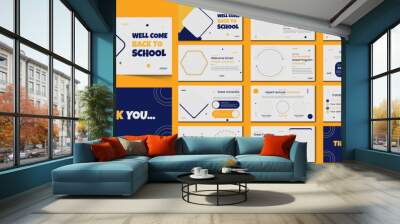 School PowerPoint presentation slide template design education profile kids vector
background, brochure design,
website slider, landing page, annual report, school profile

 Wall mural