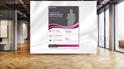 Professional Creative Corporate Smart Idea Business Flyer Brochure Template Design, Geometric shape abstract business flyer, vector template design with a triangle. Brochure design, cover,  annual rep Wall mural