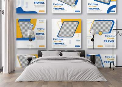 travel tour social media post template Wall mural