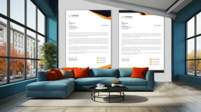 Clean and professional corporate company business letterhead template design with color variation bundle.
Abstract Corporate Business Style Letterhead Design Vector Template. Letterhead design. Wall mural