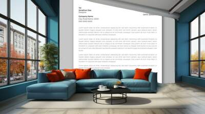 Modern Creative & Clean business style letterhead. Modern and minimalist Company business
letterhead template. Clean and professional corporate company business letterhead design. Letterhead design. Wall mural