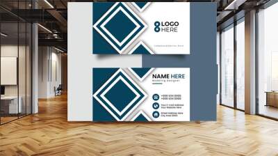 Contemporary Flat Business Card Design Wall mural