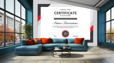 Certificate of Appreciation Template Design Wall mural