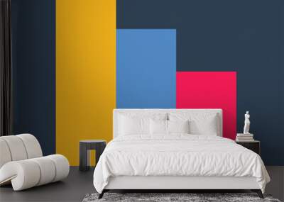 Business & finance, Graph bars, Flat color icon. Wall mural