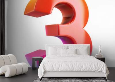 3d inflation icon on transparent background Wall mural