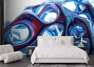 3D lattice helix shape background Wall mural