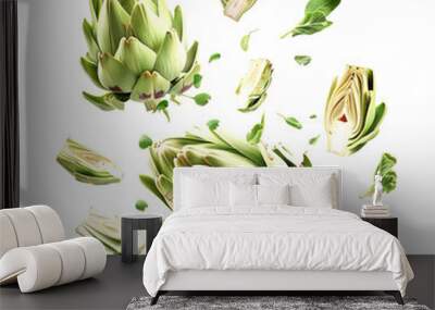 Floating artichoke in air Wall mural