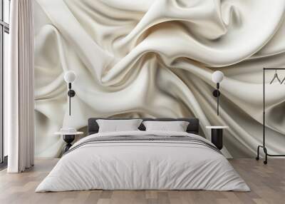 Linen fabric in a 3D drapery Wall mural