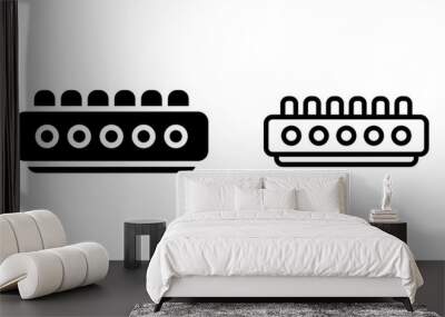 Cable Termination Block Vector Icon Wall mural