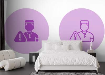 Caution Vector Icon Wall mural