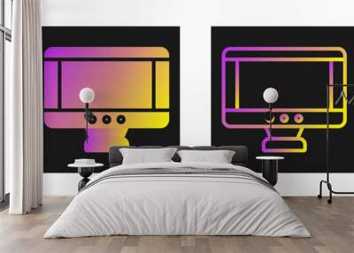 Monitor Vector Icon Wall mural