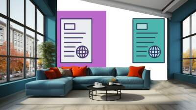 News Report Vector Icon Wall mural