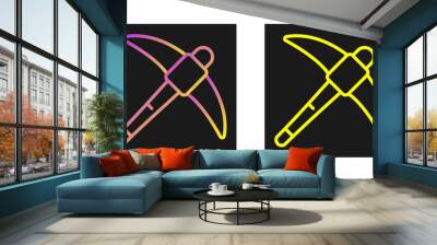 Pickaxe Vector Icon Wall mural