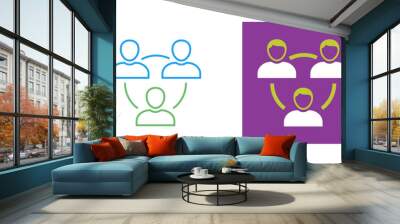 Users Vector Icon Wall mural