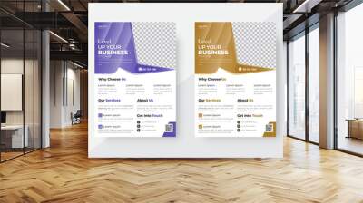 Corporate Flyer Template. Modern A4 Flyer Design With Professional Look. Wall mural