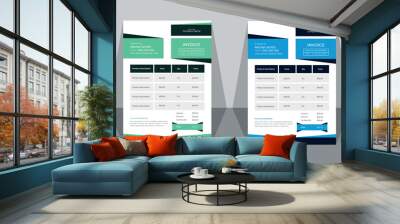 vector modern simple invoice design template,
 Wall mural