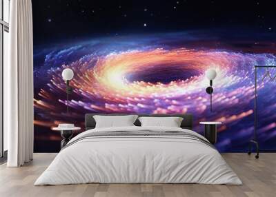 AI Generated. AI Generative. Space galaxy adventure explore abstract deep wormhole teleport gravity. Graphic Art Wall mural