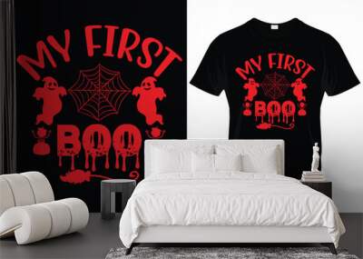 Halloween T Shirt Design Wall mural