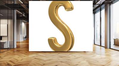 3d golden number Wall mural