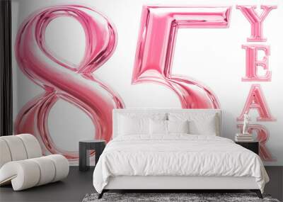 Happy Anniversary Number 3D Render Wall mural