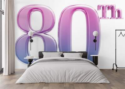 Happy Anniversary Number 3D Render Wall mural