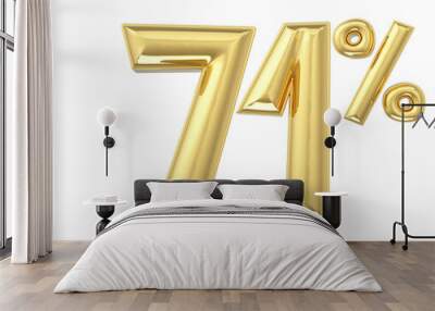 number gold 3d render Wall mural