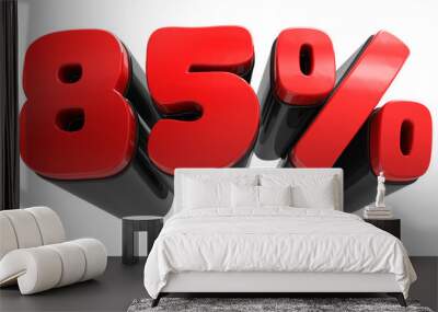 Percent Off 85 Sale Red 3D Render Wall mural