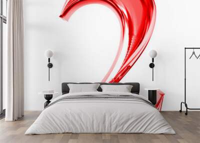 red number 2 Wall mural